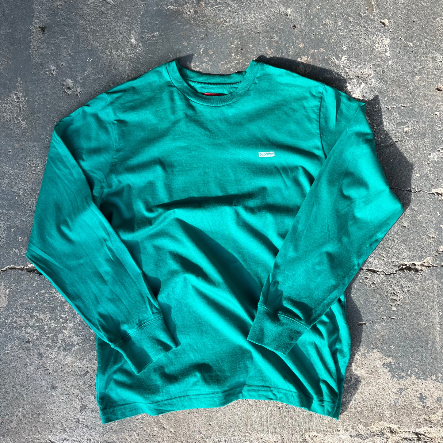 Supreme Small Reflective Long Sleeve Box Logo T-shirt