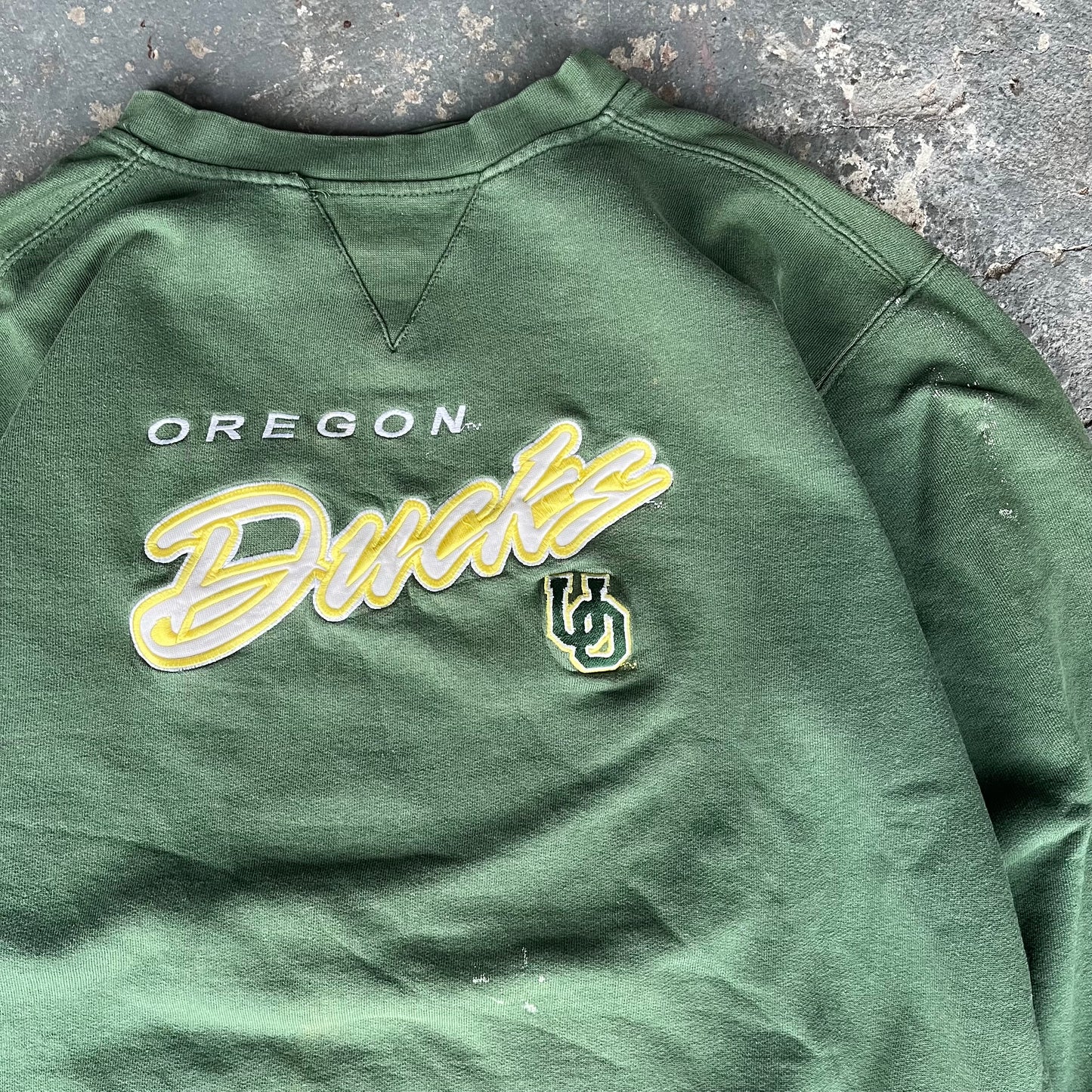 Vintage Oregon Ducks Spellout Starter Sweatshirt