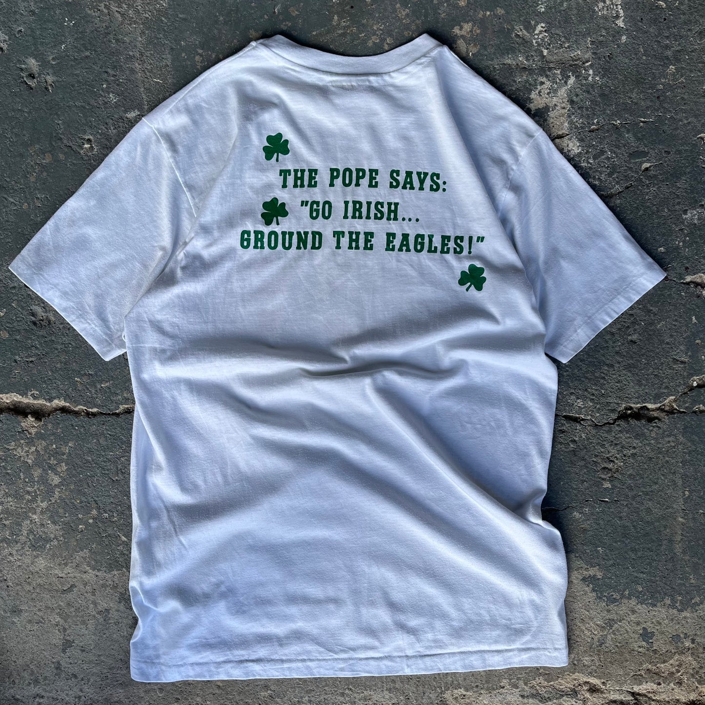 Notre Dame Boston Graphic T-Shirt 90s Single Stitch Tee
