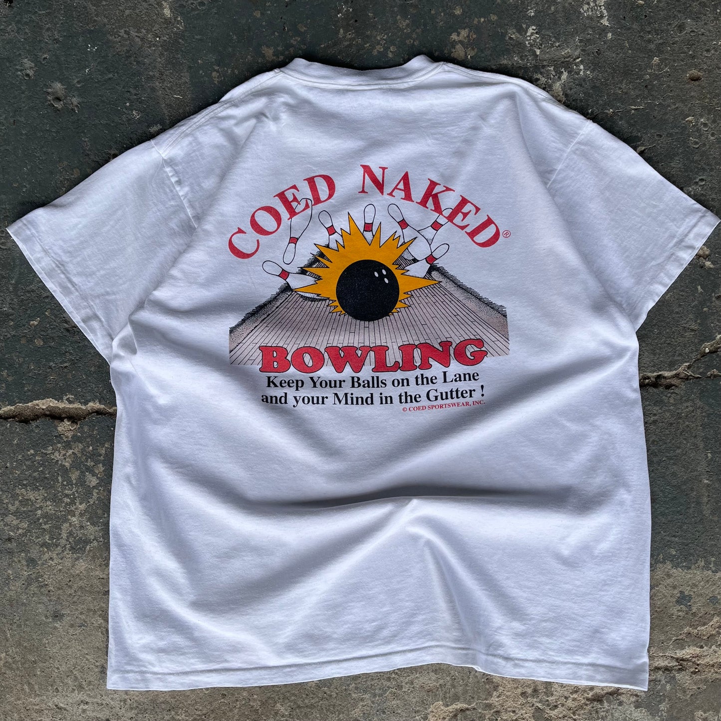 Vintage Coed Naked Bowling T-Shirt