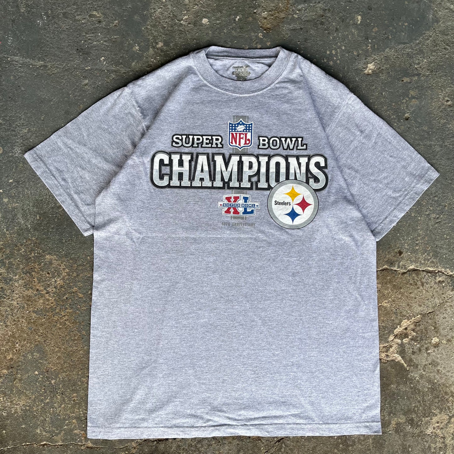 Vintage Reebok 2006 Superbowl Steelers Championship T-Shirt