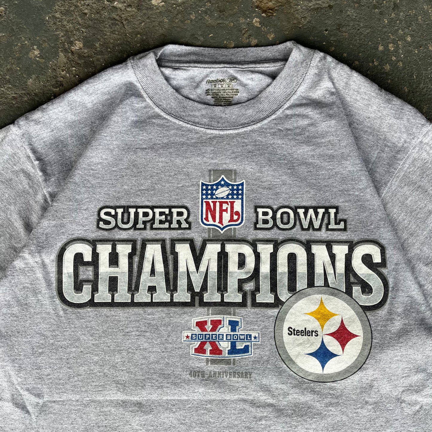 Vintage Reebok 2006 Superbowl Steelers Championship T-Shirt